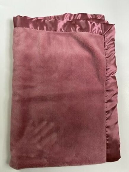Elegant Baby Security Blanket Lovey Satin Trim Back Square Pink - Picture 3 of 4